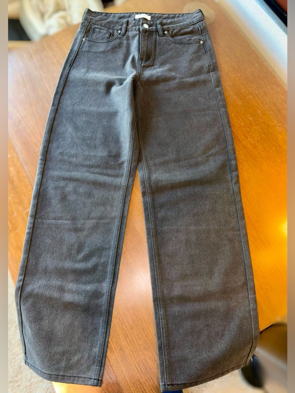 Artemis Design Co. Women's Straight-Leg Jeans in Charcoal Black